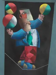 Equilibrista by Inos Corradin, 2018, óleo sobre tela, offered Sep 2026