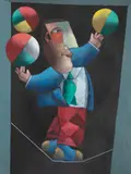 Inos Corradin, Equilibrista, 2018, óleo sobre tela