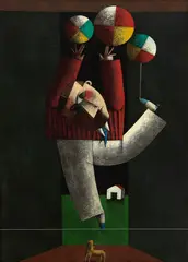 Equilibrista by Inos Corradin, óleo sobre tela, offered Sep 2026