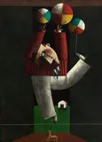 Inos Corradin, Equilibrista, óleo sobre tela