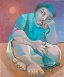 Adélio Sarro, Luzes Misteriosas, 1990, óleo sobre tela