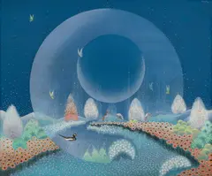 O Lago da Lua Azul by Mario Campello, 1980, óleo sobre tela, offered Sep 2026