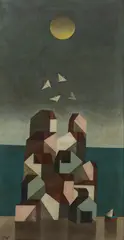 Castelo e Quatro Aviãozinhos by Inos Corradin, óleo sobre tela, offered Sep 2026