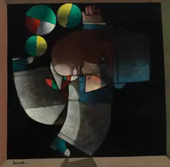 Equilibrista by Inos Corradin, óleo sobre tela, offered Sep 2026