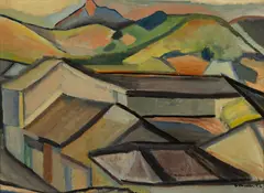 Aldo Bonadei, Paisagem, 1956, óleo sobre tela