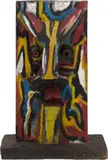 Mário Cravo, Sem Título, escultura de madeira policromada