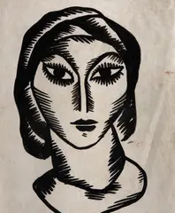 Figura Feminina by Ismael Nery, nanquim sobre papel, offered Aug 2026