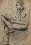 Retrato De Fulvio Pennacchi by Aldo Bonadei, grafite sobre papel, offered Aug 2026