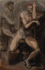 Aldo Bonadei, Homem Sentado, 1937, óleo sobre tela