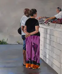 Peixaria by Rodrigo Bivar, 2023, óleo sobre tela, offered Aug 2026