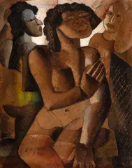 Di Cavalcanti, Três Mulatas, 1933, técnica mista sobre placa