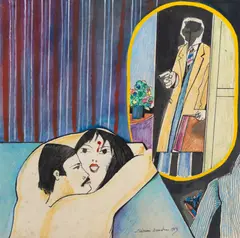 Aldemir Martins, Sem Título, 1983, técnica mista sobre papel