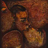 Rubens Gerchman, O Beijo, 1999, óleo sobre tela
