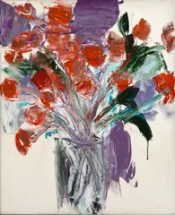Flores P/ Quem? by Antonio Helio Cabral, óleo sobre tela, offered Aug 2026