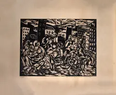 Sem título (Ao Belford do Manoel Martins) by Manuel Martins, xilogravura, offered Jan 2026