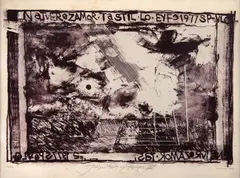 Ubirajara Ribeiro, Paisagem, 1976, litogravura