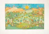 Retorno Feliz by Barbara Humaia, 1983, litogravura aquarelada, offered Jan 2026