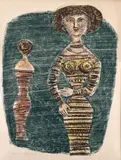 Massimo Campigli, Les Promeneuses, 1957, litogravura sobre papel