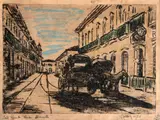 São Paulo - Rua Direita by Vittorio Gobbis, 1954, litogravura, offered Jan 2026