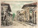 Rua de São Bento by Vittorio Gobbis, 1954, litogravura, offered Jan 2026