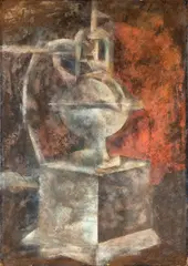 Sem Título by Ernesto Lacerda, vinil encerado sobre tela colado em madeira, offered Jan 2026