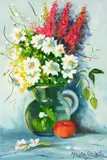 Vaso de Flores by Magda Stabile, óleo sobre tela, offered Jan 2026