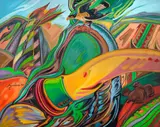 A Descoberta Da América by Aloysio Zaluar, 1990, óleo sobre tela, offered Jan 2026