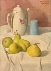 Natureza Morta by Shigeo Nishimura, 1949, óleo sobre tela, offered Jan 2026