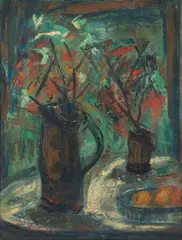 Vaso com Flores by Tadashi Kaminagai, óleo sobre tela, offered Jan 2026