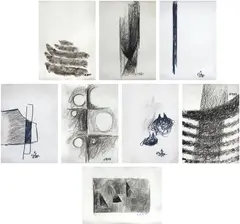 Conjunto Com 8 Obras by Heinz Kühn, técnica mista sobre papel, offered Jan 2026