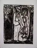 Casamento Israelita by René Ferreira Simão, 1962, xilogravura, offered Jan 2026