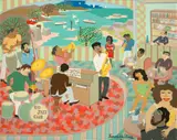 Rio Jazz Club by Fernando Vieira Da Silva, 1991, óleo sobre tela colada em placa, offered Jan 2026