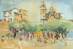 Recife by Renée Lefèvre, 1961, guache sobre papel, offered Jan 2026