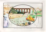 Glauco Rodrigues, Vista da lagoa do Boqueirão e Arcos da Carioca, 1979, serigrafia