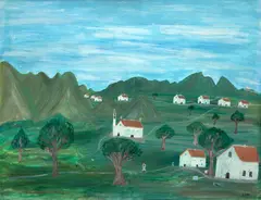 Mary Lino, Sem Título, 1962, óleo sobre madeira