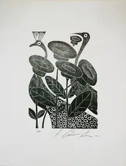 Sem Título by Ciro Fernandes, 1981, xilogravura, offered Jan 2026