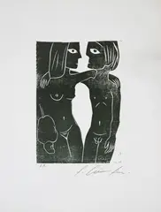 Sem Título by Ciro Fernandes, 1981, xilogravura, offered Jan 2026
