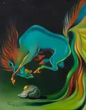 Geraldo Rocha, Cavalo, 1968, óleo sobre tela