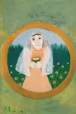 Elza O. S., Sem Título, óleo sobre eucatex