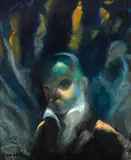 Mino Carta, Retrato 2, 1990, óleo sobre tela