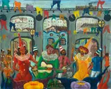 Carnaval Antigo by Heitor Dos Prazeres Filho, 1991, óleo sobre tela, offered Jan 2026