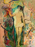 Sepp Baendereck, O príncipe sem reino do universo absurdo, 1973, óleo sobre tela