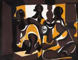 Quatro Figuras na contra luz by Di Cavalcanti, 1966, guache sobre papel, offered Jan 2026