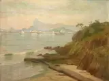 Bahia de Guanabara by Torquato Bassi, óleo sobre tela, offered Feb 2025