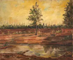 Paisagem by Waldemar da Costa, 1948, óleo sobre tela, offered Feb 2025