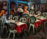 Sergio Telles, Bistrô Em Paris, óleo sobre tela