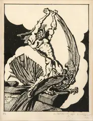 Sem Título by E. P. Sigaud, 1973, xilogravura, offered Feb 2025