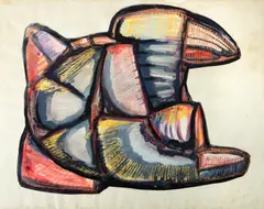 Sem Título by Mário Cravo, 1973, técnica mista sobre papel, offered Feb 2025