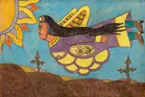 Sem Título by Gerson Alves De Souza, 1975, giz de cera e grafite sobre eucatex, offered Feb 2025