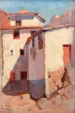 Paisagem de Porto by Armando Vianna, óleo sobre madeira, offered Feb 2025